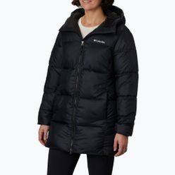 Columbia Puffect Mid Hooded jachetă de femei cu glugă în jos negru 1864791