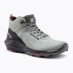 Pantofi de trekking pentru bărbați Salomon Outpulse Mid Gore-Tex verde-negru L41588900