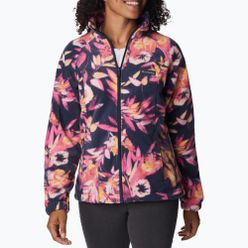 Bluză fleece pentru femei Columbia Benton Springs Printed Fleece roz-bleumarin 2021771