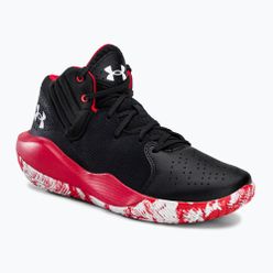 Încălțăminte de baschet pentru bărbați Under Armour Jet '21 002 negru-roșie 3024260-002