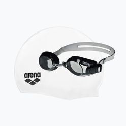 Arena Pool Set șapcă de înot + ochelari de protecție alb/gri 92422/55