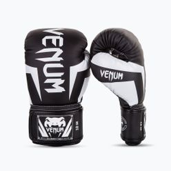 Venum Elite mănuși de box negru și alb 0984