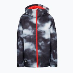 Jachetă de snowboard pentru copii Quiksilver Mission Printed, negru, EQBTJ03148