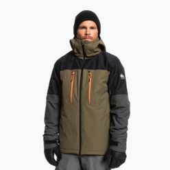Quiksilver Mission Plus jachetă de snowboard pentru bărbați negru-verde EQYTJ03371