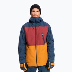 Quiksilver Sycamore jachetă de snowboard pentru bărbați albastru marin și roșu EQYTJ03335