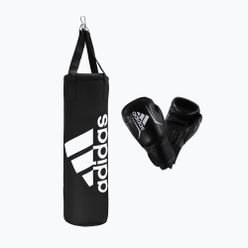 Set de box pentru copii adidas Youth Boxing Set sac + mănuși negru-alb ADIBPKIT10-90100