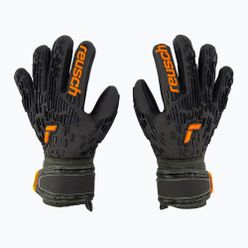 Reusch Attrakt Freegel Silver Finger Support Mănuși de portar Junior negru-verde 5372030-5555
