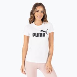 Tricou de antrenament pentru femei PUMA ESS Logo Tee alb 586774_02
