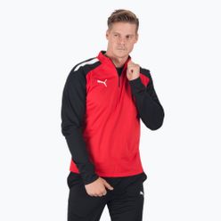 PUMA Teamliga 1/4 Zip Top fotbal bluză de trening roșu/negru 657236_01