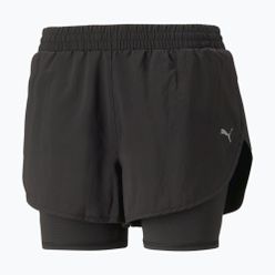 Pantaloni scurți de alergare pentru femei PUMA Run Favorite Woven 2In1 3" negru 523181