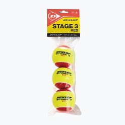 Mingi de tenis pentru copii Dunlop Stage 3 3 buc. roșu-galbene 601340
