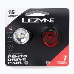 Set de lămpi pentru biciclete Lezyne LED FEMTO DRIVE PAIR negru LZN-1-LED-1P-V104
