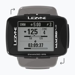 Contor de biciclete + lampă LEZYNE MACRO PLUS GPS SMART LOADED set negru LZN-1-GPS-MACRO-V104-SL