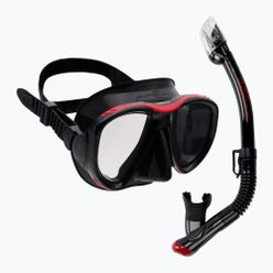 TUSA Powerview Dive Set Mască + Snorkel negru / roșu UC 2425