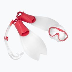 Speedo Glide Junior Scuba snorkel kit de snorkel pentru copii mască + aripioare + snorkel clar roșu