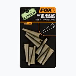 FOX Edges Lead Clip Lead Clip Tail Rubbers 10 buc. Trans kaki CAC478