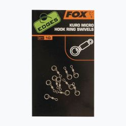Fox Edges Kuro Micro Hook Ring Crap Swivels argint CAC586