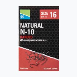 Preston Natural N-10 cârlige de pescuit 15 buc negru P0150050
