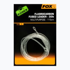 Fox Fluorocarbon liderul de crap Fused liderul de 30 lb - No Swivel 115 cm transparent CAC720