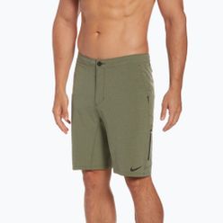 Pantaloni scurți de înot bărbați Nike Flow 9' Hybrid verde NESSC515