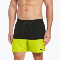 Pantaloni scurți de baie pentru bărbați Nike Split 5' Volley negru/verde NESSB451
