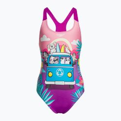 Speedo Costum de baie pentru copii, o singură bucată, imprimat digital, roz-violet 8-0797015162