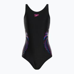 Speedo Plastisol Plastisol Placement Muscleback costum de baie o piesă pentru copii negru 8-0832414379