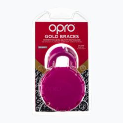 Protector de maxilar pentru aparat dentar Opro Gold Braces roz