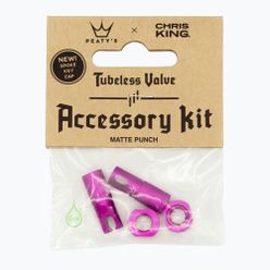 Peaty's X Chris King Mk2 Tubeless Valves Kit de accesorii pentru valve roz 83803
