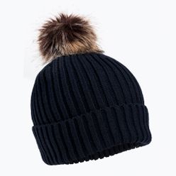 Căciulă de iarnă pentru copii Color Kids Hat w. Detachable Fake Fur neagră 740799