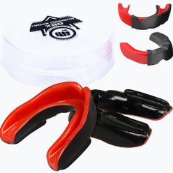 Protector de maxilar + cutie DBX BUSHIDO GelTech negru-roșu Arm-100021