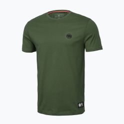 Bărbați Pit Bull Slim Fit Lycra tricou cu logo mic verde 219309360001