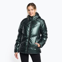 Jachetă în puf pentru femei 4F verde H4Z22-KUDP010