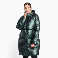 Jachetă în puf pentru femei 4F verde H4Z22-KUDP011