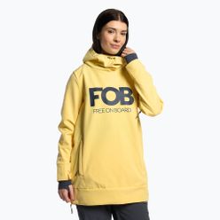 Jachetă de snowboard pentru femei 4F SFD001F softshell galben H4Z22-SFD001F