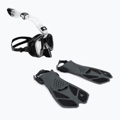Set de snorkeling AQUASTIC Mască + Tub negru SMFK-01SC
