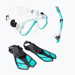 Set de snorkeling AQUASTIC Mască + Aripioare + Tub albastru MSFA-01SN
