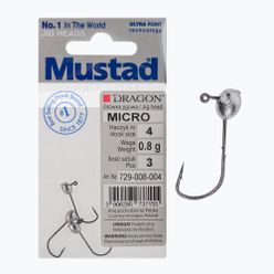 Mustad Micro 3 piese cap de jig cu cap mărimea 4 argint PDF-729-008-004