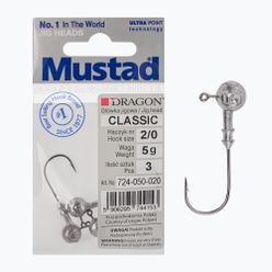 Mustad Classic jig head 3 buc. 2/0 argintiu PDF-724-050-020
