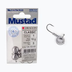 Mustad Classic jig head 3 buc. mărimea 1 argintiu PDF-724-050-001