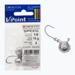 Dragon V-Point Speed 15g 3pc jig head negru PDF-521-150-010