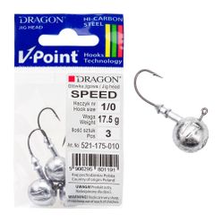 Dragon V-Point Speed jig cap 17.5g 3pc negru PDF-521-175-010