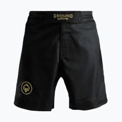 Pantaloni scurți pentru bărbați Ground Game MMA Athletic Gold negru MMASHOATHGOLD