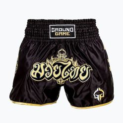 Ground Game Muay Thai Muay Thai boxing pantaloni scurți Gold negru 21MTSHGOLDS