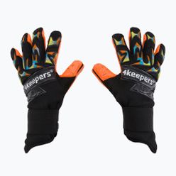 Mănuși de portar pentru copii 4Keepers Equip Flame Nc Jr negru-portocalii EQUIPFLNCJR