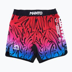 Pantaloni scurți de antrenament MANTO Multi Gradient roșu MNS003_PIN/BLU_2S