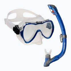AQUA-SPEED Enzo + Evo set snorkel pentru copii albastru 604
