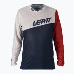 Leatt MTB 4.0 Ultraweld tricou de ciclism pentru bărbați alb și albastru marin 5021120400