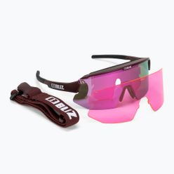 Ochelari de ciclism Bliz Breeze Small S3+S1 burgundia mată / maro rose multi / roz 52212-44