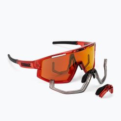 Ochelari de ciclism Bliz Fusion S3 transparent roșu / maro roșu roșu multi 52305-44